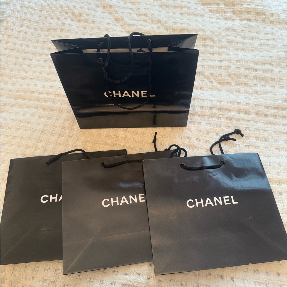4 CHANEL Classic Black Gift Bags